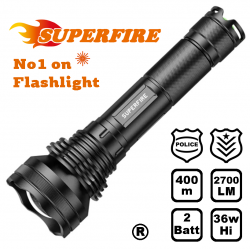 Superfire L3D tactical police επαναφορτιζόμενος φακός